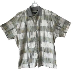 Tundra Vintage Men’s Shirt Art Deco Short Sleeve SZ 2X